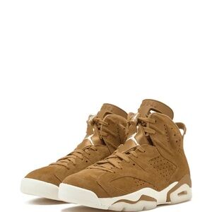 Jordan retro 6 Tan Sneakers Premium Nubuck Upper